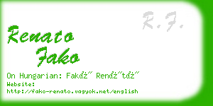 renato fako business card